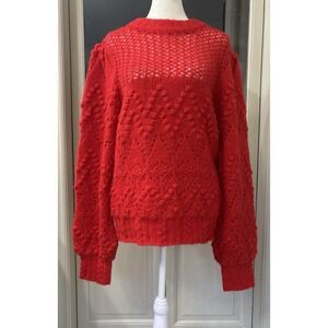 Nicholas Svana Pompom Embellished Wool Alpaca Sweater Large